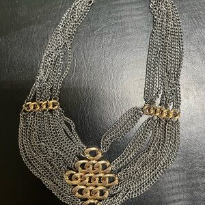 Elegant Two-Tone Chain Necklace